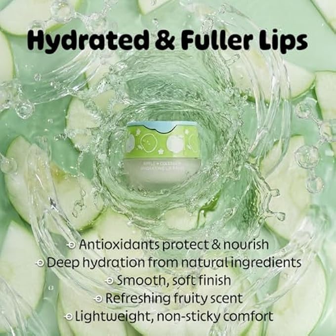 rayihni LOOK AT ME APPLE+COLLAGEN HYDRATING LIP BALM, LONG-LASTING MOISTURE, NATURAL INGREDIENTS, KOREAN SKIN CARE, NOURISHING & PLUMPING LIP TREATMENT FOR DRY LIPS, GIFT FOR WOMEN (0.2 FL OZ) - Image 2